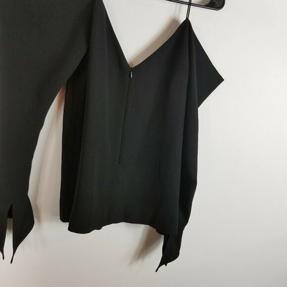C/Meo Collective Womens Black Long Sleeve OFF The Shoulder Blouse Top Size Small - Picture 5 of 7